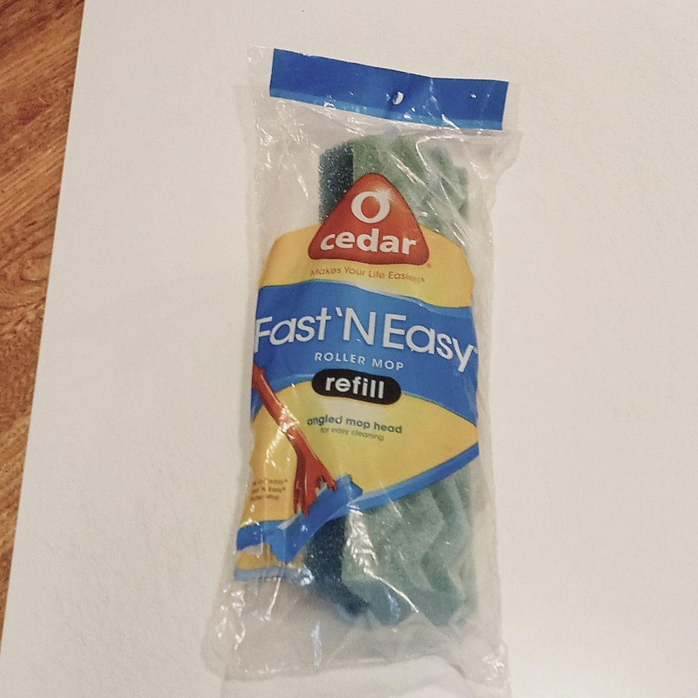 O Cedar Fast N Easy Angled Roller Mop Head Refill NEW